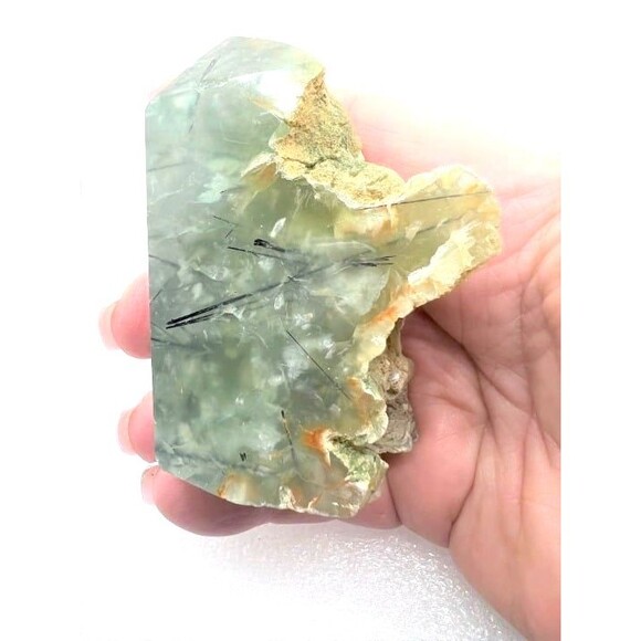 Beautiful Prehnite Raw Edge Point - Picture 5 of 8